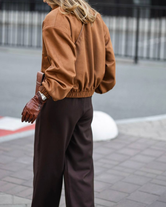 88 Бомбер з замши